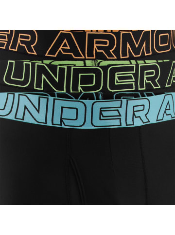 Under Armour Boxershort 3er Pack in Schwarz/Grün/Blau/Orange
