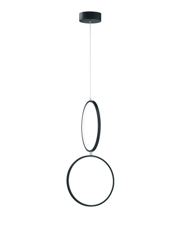 Trio Leuchten Pendelleuchte RONDO in schwarz matt