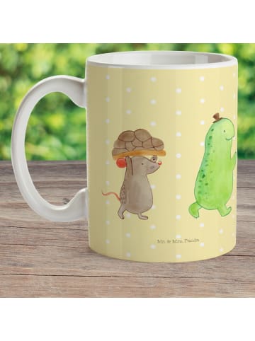 Mr. & Mrs. Panda Kindertasse Schildkröte Maus ohne Spruch in Gelb Pastell