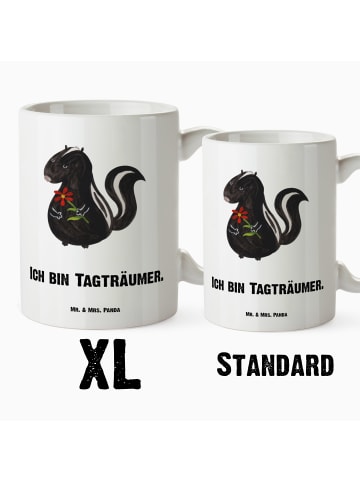 Mr. & Mrs. Panda Pott Stinktier Blume mit Spruch in Weiß