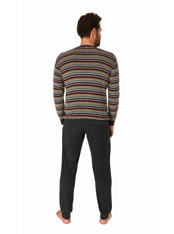 NORMANN langarm Frottee Schlafanzug Pyjama Bündchen - 77606 in gelb