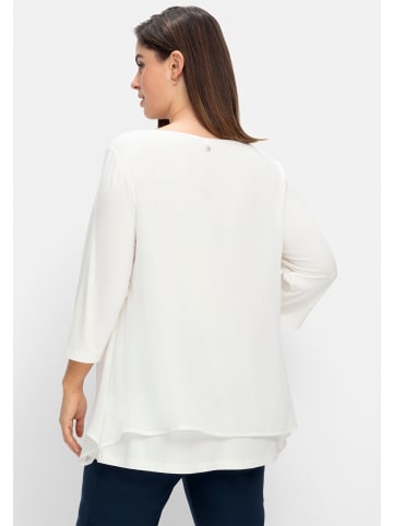 sheego 3/4-Arm-Shirt in offwhite