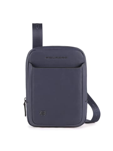 Piquadro Black Square Umhängetasche Leder 17 cm in blue4