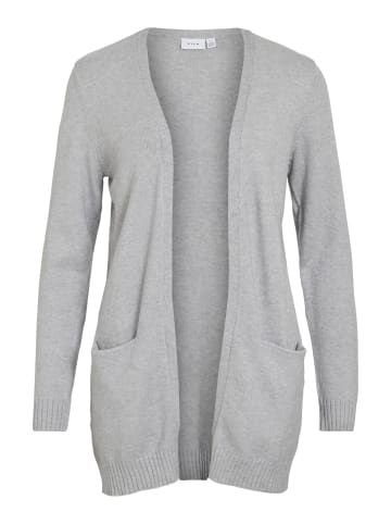 Vila Strickjacke in Light Grey Melange