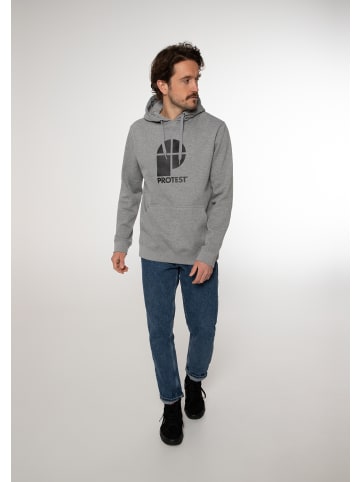Protest " CLASSIC LOGO HOODY in Dark Grey Melee