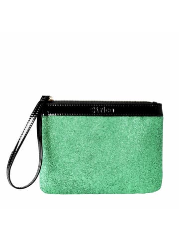 Rice Clutch Glitter in Grün