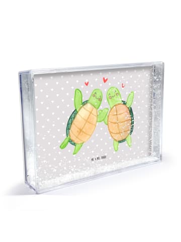 Mr. & Mrs. Panda Bilderrahmen Schildkröten Paar ohne Spruch in Grau Pastell
