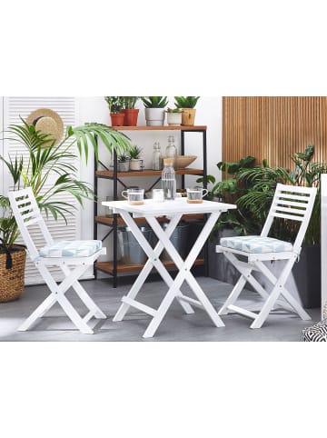 Beliani 2er-Set Auflagen FIJI in Weiß/Blau