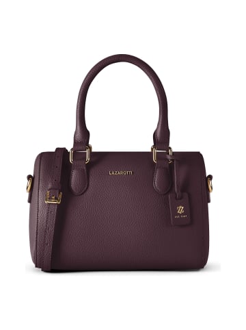 Lazarotti Bologna Leather Bowling-Bag Handtasche Leder 26 cm in burgundy