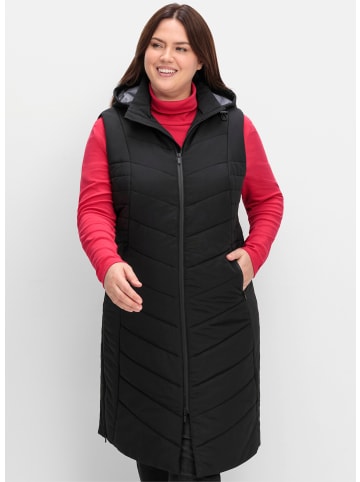 sheego Longweste in schwarz