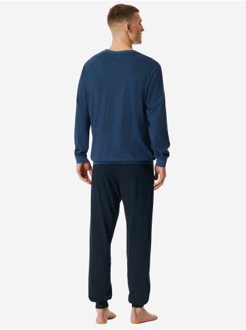 Schiesser Pyjama Comfort Essentials in Atlantikblau
