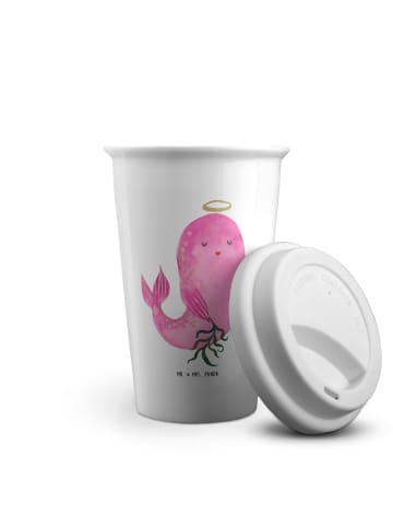 Mr. & Mrs. Panda Kaffeebecher To Go Sternzeichen Jungfrau ohne S... in Weiß