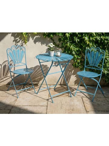 Beliani 3-tlg Bistro Set PAVIA in Blau