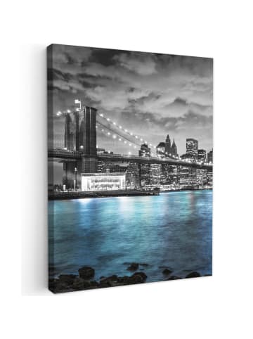 MuchoWow Leinwand bilder Erleuchtete Brücke (BxH)