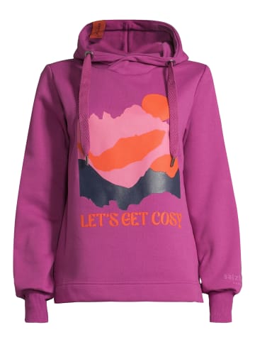 Salzhaut Hoodie SABBELTRIENE in Plum