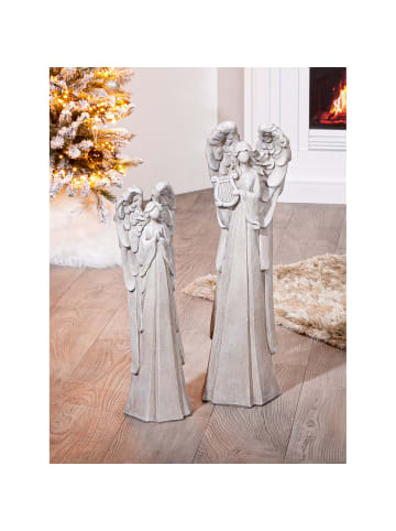 GILDE Figur Orgelspiel grau - (H) 70 cm