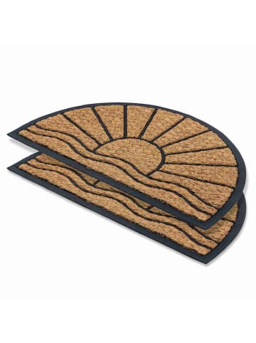 Astra Fußmatte für Innen und Außen COCO DELUXE LIGHT HR 2ER SET 2 in Schwarz