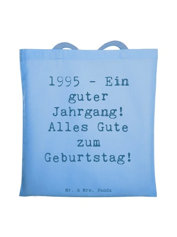 Mr. & Mrs. Panda Tragetasche Spruch 1995 Geburtstag mit Spruch in Sky Blue