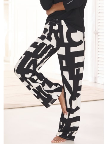 French Connection Pyjamahose in schwarz-weiß-gemustert