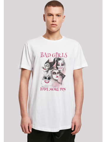 F4NT4STIC Long Cut T-Shirt Long Cut T-Shirt 'Disney Bad Girls Have More Fun' in weiß