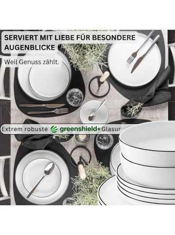 Sänger Tafelservice Marlo Black Rim - 24 teilig aus Porzellan