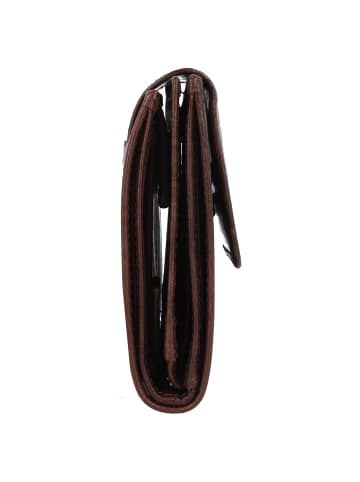 mano Donna Aurona Geldbörse RFID Leder 14 cm in dunkelbraun