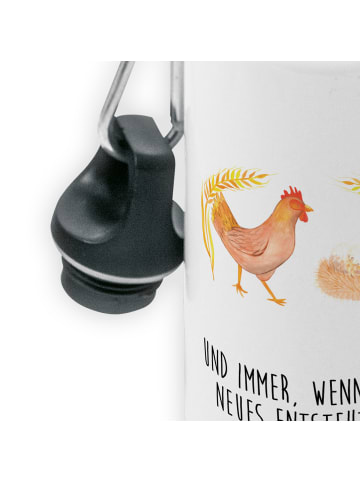 Mr. & Mrs. Panda Kinderflasche Huhn Stolz mit Spruch in Weiß