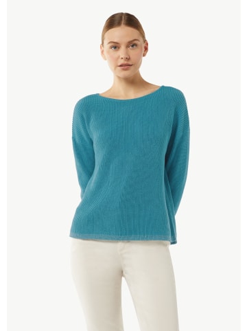 comma CI Strickpullover langarm in Blau-türkis
