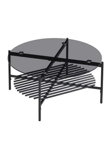 FineBuy Couchtisch in Schwarz / Glas / 80x80x40