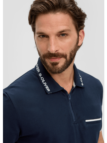 s.Oliver Polo-Shirt kurzarm in Blau