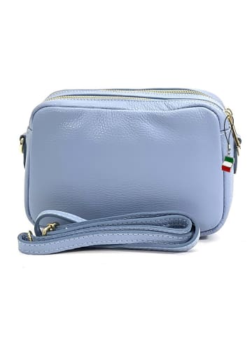 Florence Florence Umhängetasche Leder hellblau ca. 22cm