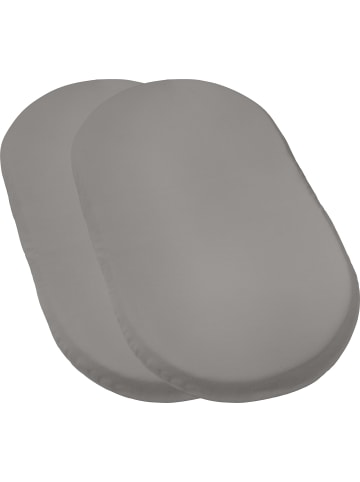 Erwin Müller Single-Jersey Baby-Spannbettlaken 2er-Pack Murnau in grau