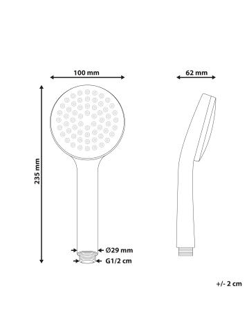 Beliani Wannenarmaturen AYPATE in Gold - (W) 10 x (H) 23 x (L) 6 cm