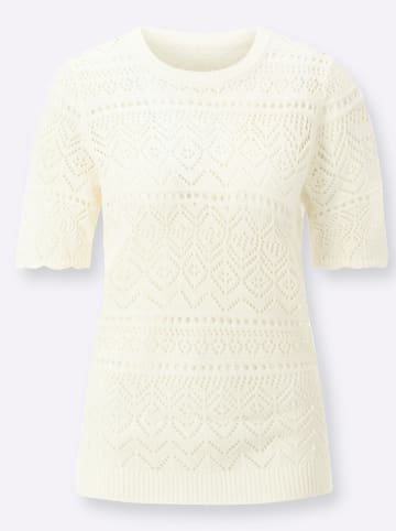 Sieh an! Ajourpullover in ecru