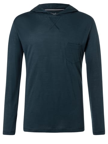 super.natural Merino Hoodie in blau