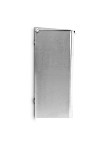 relaxdays Briefkasten in Silber/Grau - (B)35,5 x (H)30,5 x (T)14 cm