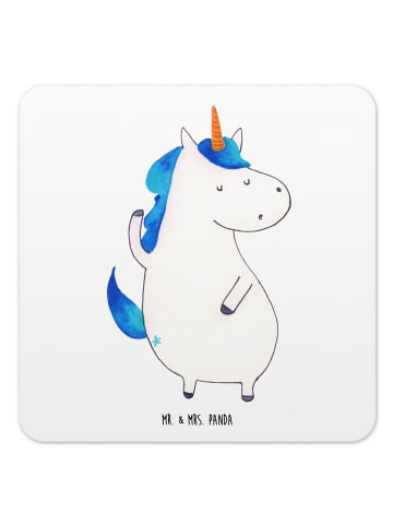 Mr. & Mrs. Panda Coaster Einhorn Mann ohne Spruch in Weiß