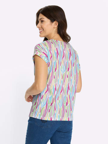 Sieh an! Druck-Shirt in fuchsia-aquamarin-bedruckt