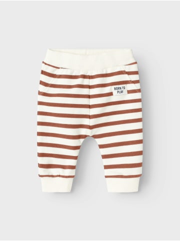 name it Unisex Baby Sweatpants gestreift Baked Clay 50