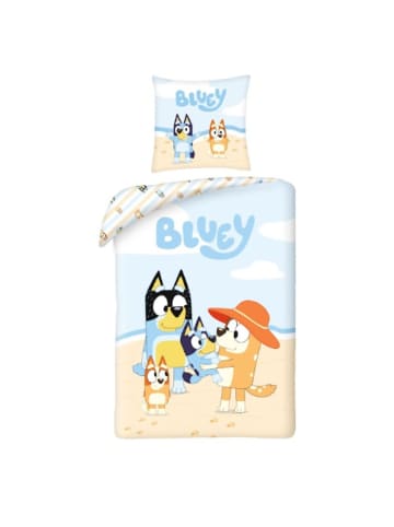 COFI 1453 Bluey Bettwäsche-Set Bettbezug 140x200 cm + Kissenbezug 60x70 cm in Blau