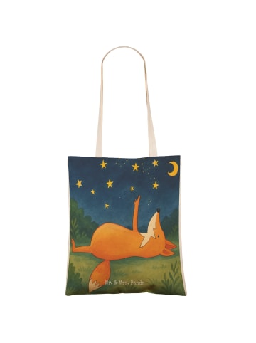 Mr. & Mrs. Panda Tasche Fuchs Sterne Design ohne Spruch in Weiß