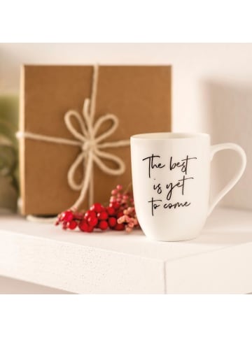 Villeroy & Boch 6er Set Becher mit Henkel 'The Best is yet to Come' Statement 290 ml in weiß