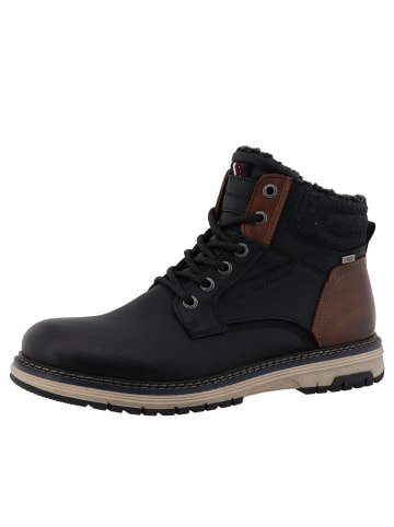 Tom Tailor Schnürstiefel  in Schwarz