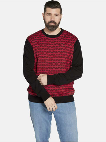 Charles Colby Pullover EARL ALAN in rot gemustert