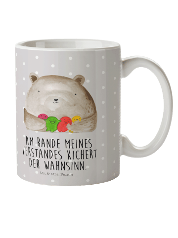 Mr. & Mrs. Panda Kaffeetasse Bär Gefühl mit Spruch in Grau Pastell