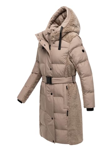 Navahoo Wintermantel Funkelteddy 14 in Taupe Grey
