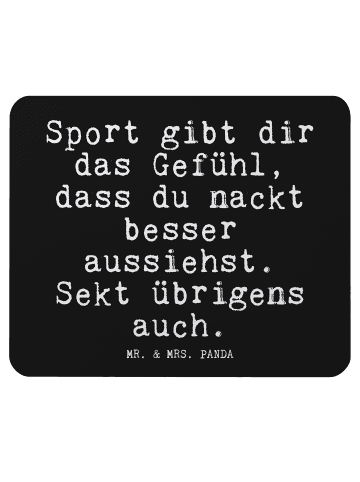 Mr. & Mrs. Panda Mauspad Sport gibt dir das... mit Spruch in Schwarz