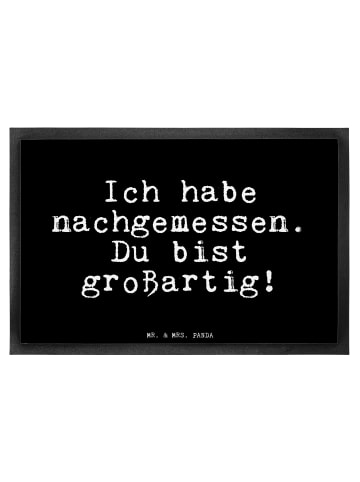 Mr. & Mrs. Panda Schmutzmatte Ich habe nachgemessen. Du... mit S... in Schwarz