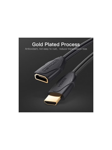 Vention HDMI-Verlängerungskabel, 1 m, 4K 30Hz Schwarz in Schwarz