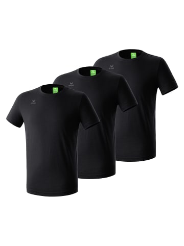 erima 3er Pack T-Shirt in schwarz